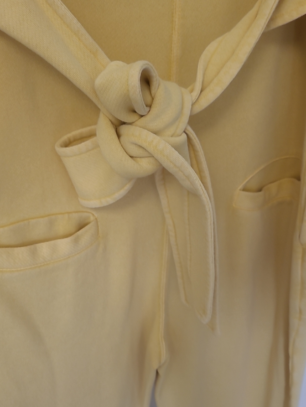 Free People Intimately Tie Back Sleeveless Yellow Jumpsuit 100% Cotton - Picture 3 of 11